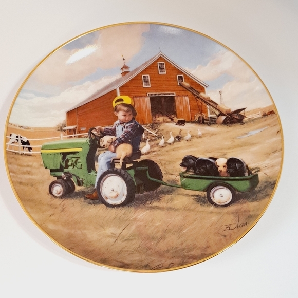 Zolan Limited Edition Set of 3 Little Farmhands and Cuddly Companion Plates - Picture 2 of 8